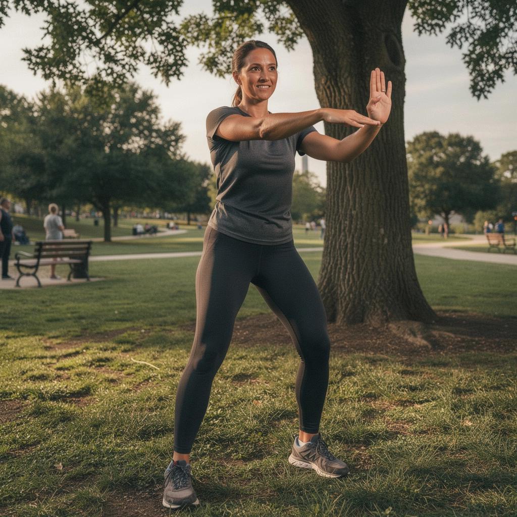 Ein junger Kämpfer zeigt stolz seine Medaille nach einem Wettkampf.